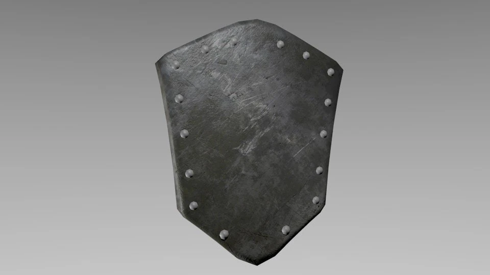 steel shield 3D Model .c4d .max .obj .3ds .fbx .stl .blend 