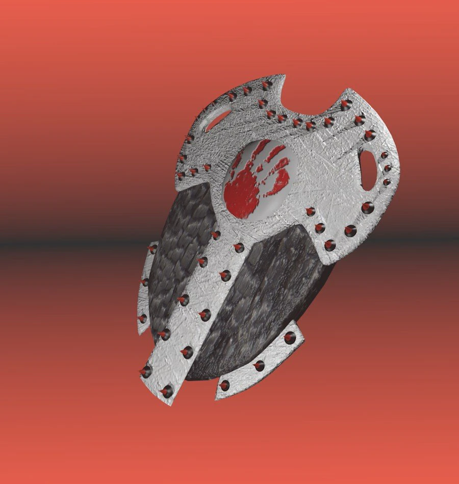 ornate shield 3D Model .c4d .max .obj .3ds .fbx .stl .blend 