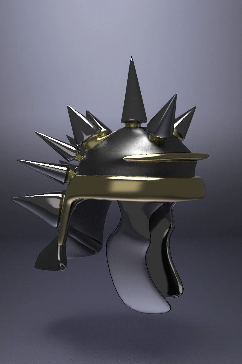 spiked midieval helm 3D Model .c4d .max .obj .3ds .fbx .stl .blend