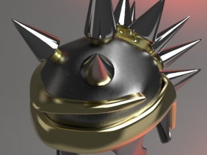 spiked midieval helm Modello 3D