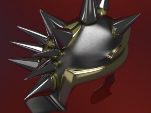 spiked midieval helm Modello 3D