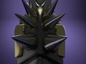 spiked midieval helm Modello 3D