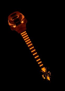 custom glowing skull guitar 3D Модель .c4d .max .obj .3ds .fbx .stl .blend 