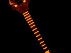 custom glowing skull guitar 3D Модель