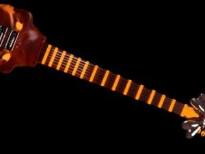 custom glowing skull guitar 3D Model