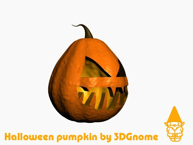halloween pumpkin 3D Model .c4d .max .obj .3ds .fbx .stl .blend 