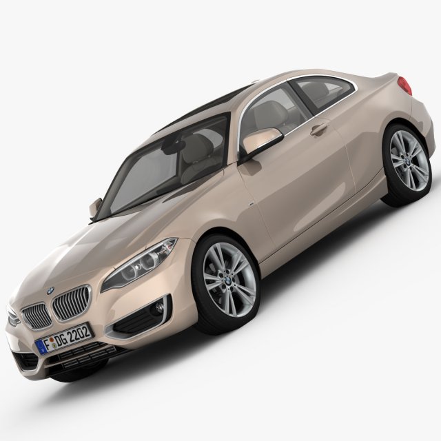 bmw 2 series f22 modern line 2015 Model 3D .c4d .max .obj .3ds .fbx .stl .blend 