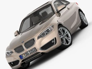 bmw serie 2 f22 linea moderna 2015 Modello 3D