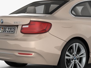 bmw 2 series f22 modern line 2015 Model 3D