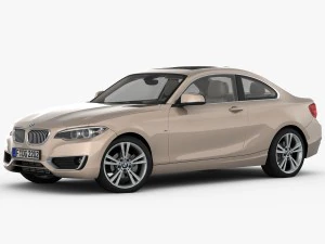 bmw serie 2 f22 linea moderna 2015 Modello 3D