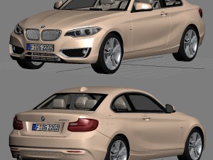 bmw 2 series f22 modern line 2015 Model 3D