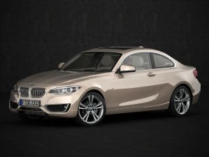 bmw serie 2 f22 linea moderna 2015 Modello 3D