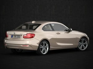 bmw serie 2 f22 linea moderna 2015 Modello 3D