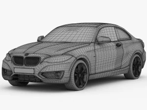 bmw serie 2 f22 linea moderna 2015 Modello 3D