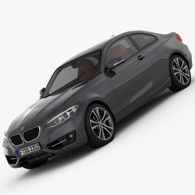 bmw 2 series f22 sport line 2015 3D Модель .c4d .max .obj .3ds .fbx .stl .blend 