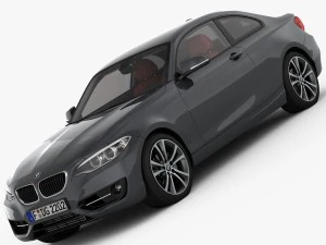 bmw 2 seri f22 sport line 2015 Model 3D