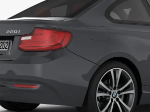 bmw serie 2 f22 linea sportiva 2015 Modello 3D