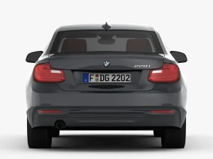 bmw serie 2 f22 linea sportiva 2015 Modello 3D