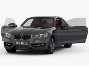 bmw serie 2 f22 linea sportiva 2015 Modello 3D