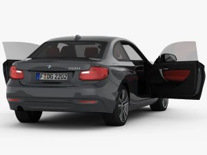 bmw serie 2 f22 linea sportiva 2015 Modello 3D