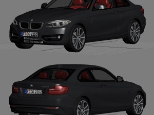 bmw 2 series f22 sport line 2015 3D Модель