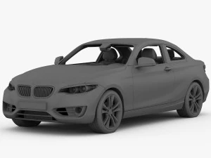 bmw serie 2 f22 linea sportiva 2015 Modello 3D