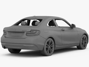 bmw serie 2 f22 linea sportiva 2015 Modello 3D