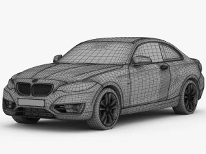 bmw serie 2 f22 linea sportiva 2015 Modello 3D