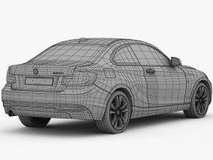 bmw serie 2 f22 linea sportiva 2015 Modello 3D
