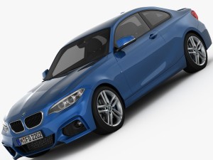 bmw 2 series f22 m sport package 2015 3D Model