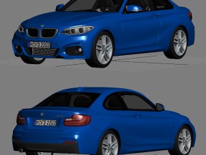 bmw 2 series f22 m sport package 2015 Modèle 3D
