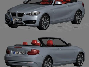 bmw s&eacute;rie 2 f23 convers&iacute;vel 2015 Modelo 3D