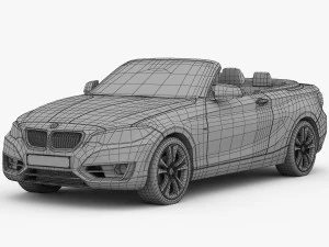 bmw s&eacute;rie 2 f23 convers&iacute;vel 2015 Modelo 3D