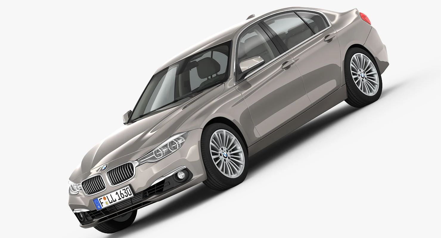 bmw 3-series luxury line 2016 3D Model .c4d .max .obj .3ds .fbx .stl .blend 