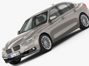 bmw 3-series luxury line 2016 3D Model