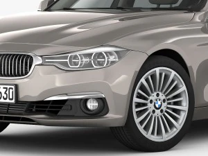 bmw 3-series luxury line 2016 3D Model