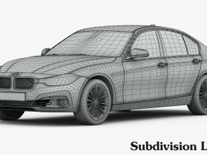 bmw 3-series luxury line 2016 Modèle 3D