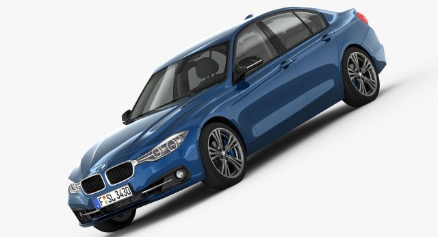 bmw 3-series sport line 2016 3D-Modell .c4d .max .obj .3ds .fbx .stl .blend 