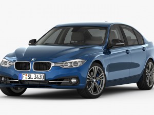 bmw 3-series sport line 2016 3D-Modell