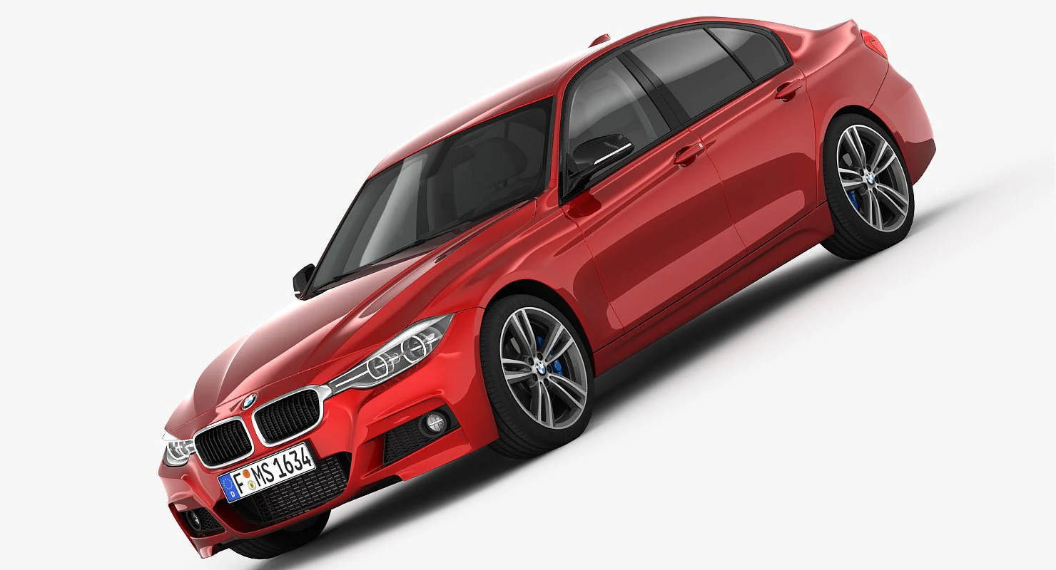 bmw 3-series m sport package 2016 3D Model .c4d .max .obj .3ds .fbx .stl .blend 