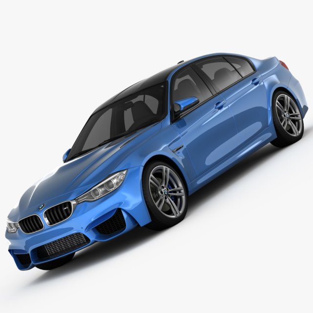 bmw m3 f80 2015 3Dモデル .c4d .max .obj .3ds .fbx .stl .blend 