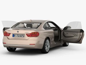 bmw serie 4 f32 linea moderna 2014 Modello 3D
