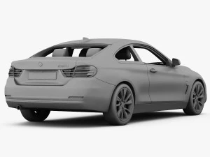 bmw serie 4 f32 linea moderna 2014 Modello 3D