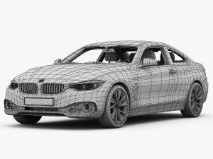 bmw serie 4 f32 linea moderna 2014 Modello 3D