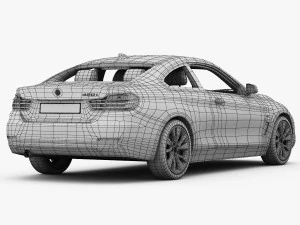 bmw serie 4 f32 linea moderna 2014 Modello 3D