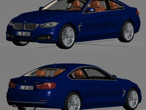 bmw 4 series f32 luxury line 2014 Model 3D