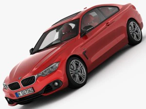 bmw 4 seri f32 sport line 2014 Model 3D