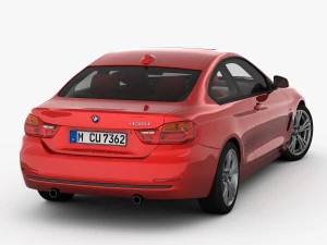 bmw 4 series f32 sport line 2014 3D Model