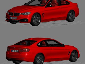 bmw 4 series f32 sport line 2014 Modello 3D