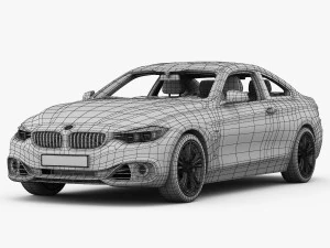 bmw 4 series f32 sport line 2014 3D Model